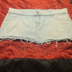 Denim mini skirt